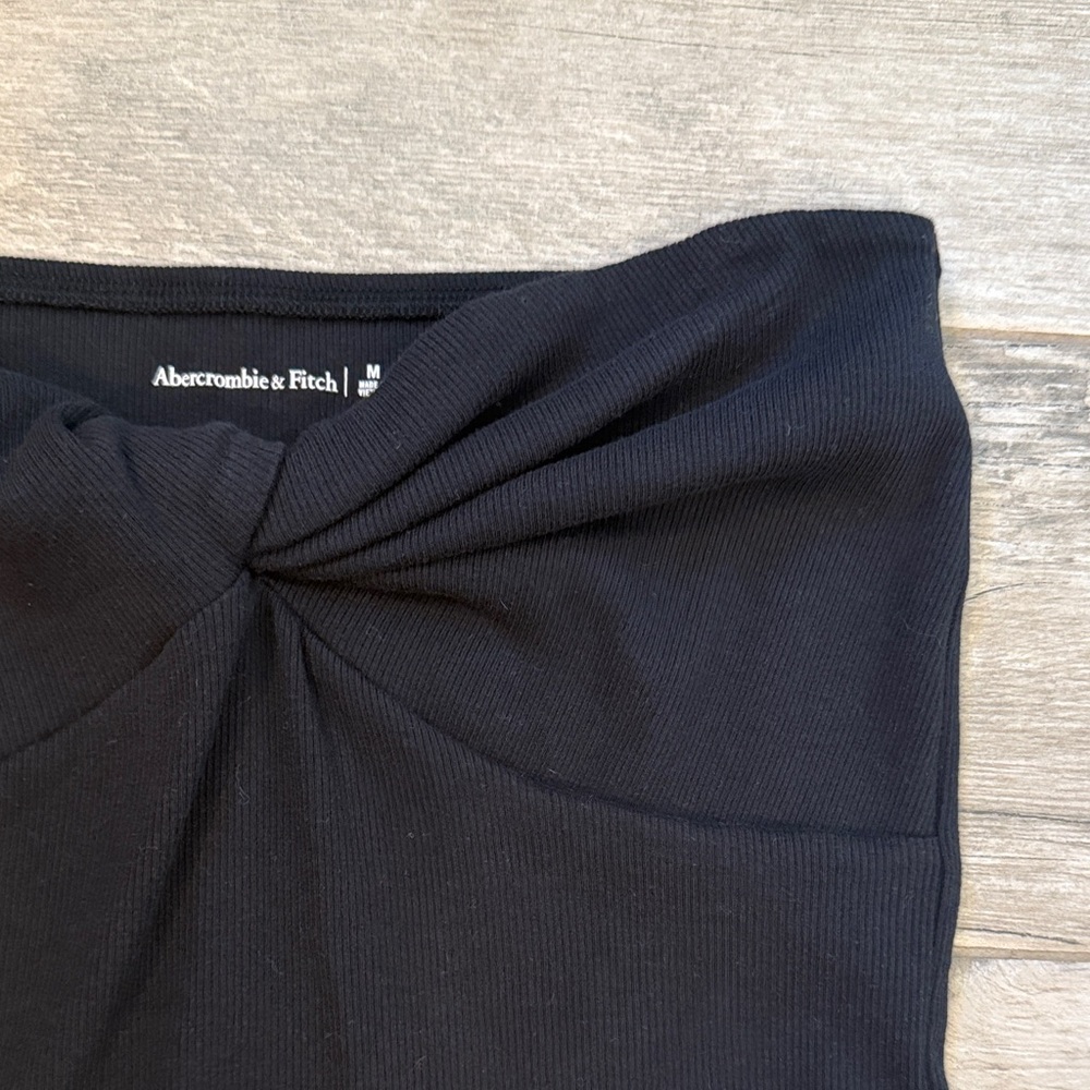 Abercrombie & Fitch Black Twist-Front Tube Top